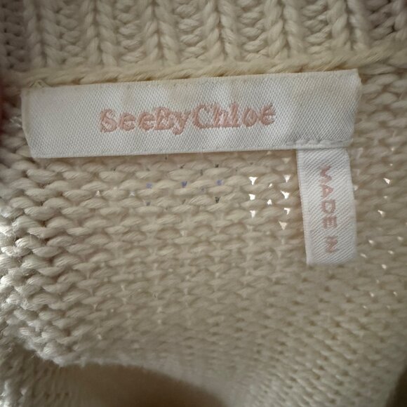 See by Chloe Floral Lace Embroidered Sweater Size S - Picture 9 of 9